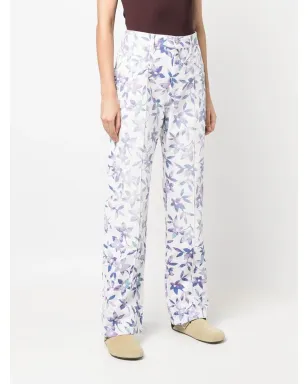 ISABEL MARANT 花柄プリントストレートレッグパンツ - サムネイル3