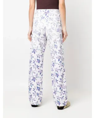 ISABEL MARANT 花柄プリントストレートレッグパンツ - サムネイル4
