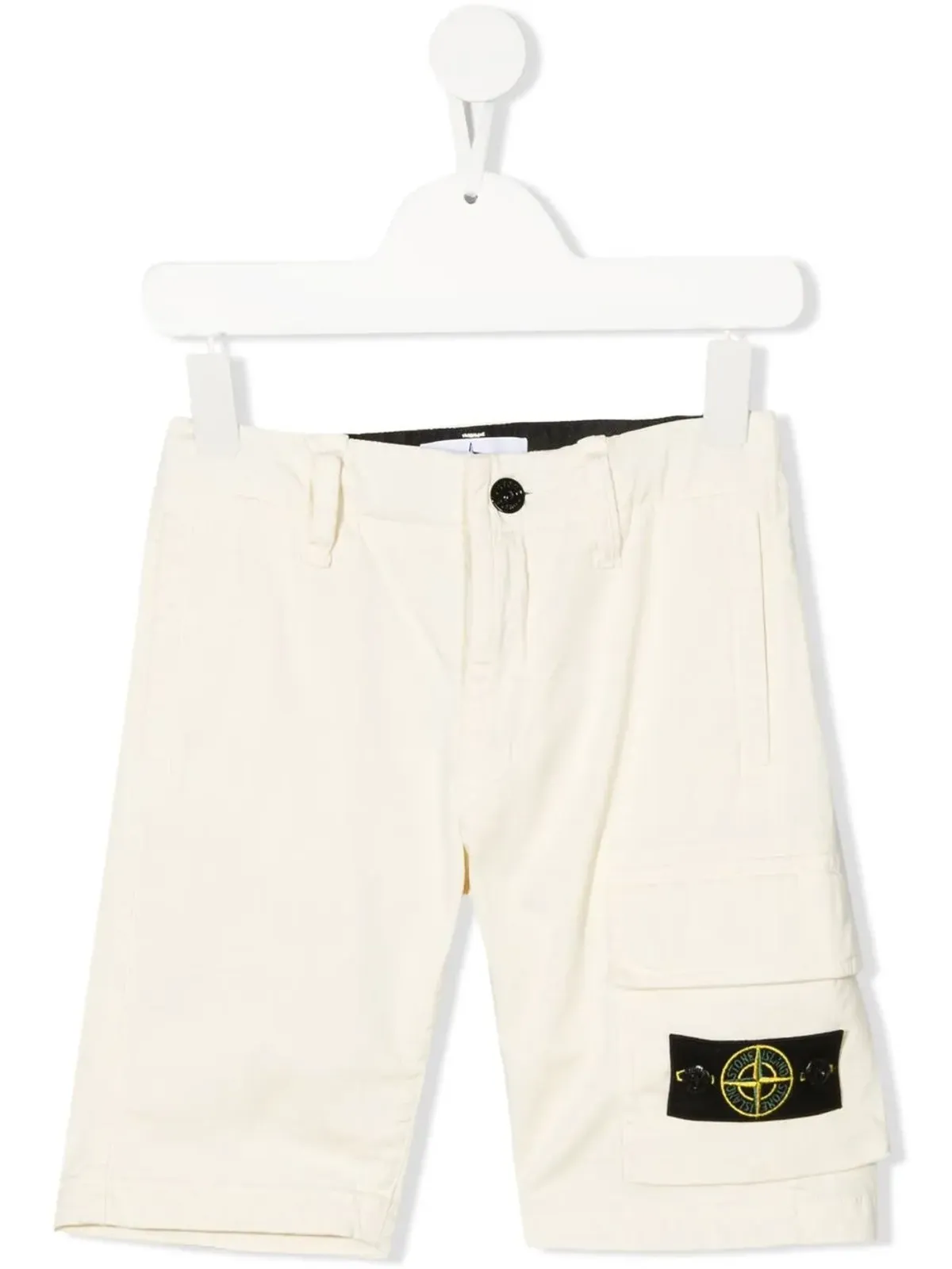 Stone Island Junior サイドロゴパッチディテールショーツ - 画像1
