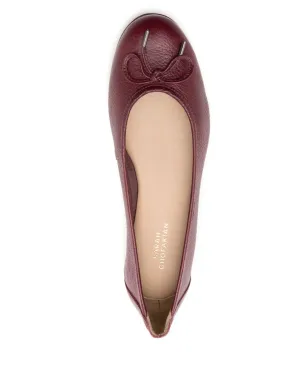 Sarah Chofakian France pebbled ballerina shoes - Red - サムネイル4