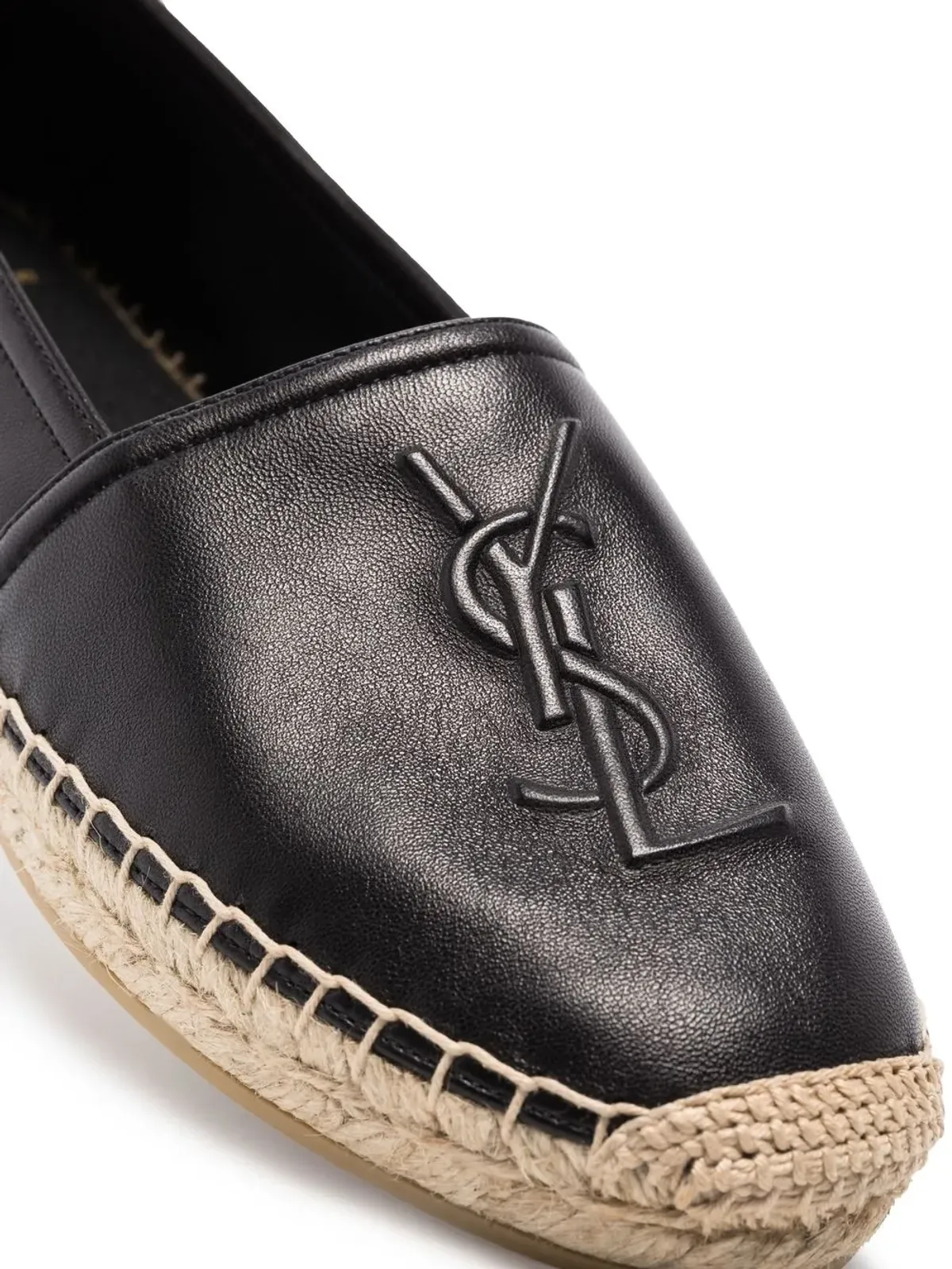 Saint Laurent エンボスロゴ レザー エスパドリーレ - 画像2