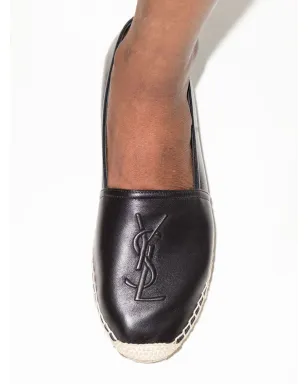 Saint Laurent エンボスロゴ レザー エスパドリーレ - サムネイル3