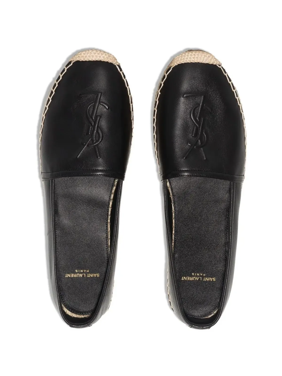 Saint Laurent エンボスロゴ レザー エスパドリーレ - 画像4