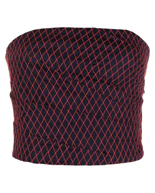 Tory Burch ダイヤモンドステッチ ラップ バンドゥトップ - サムネイル1