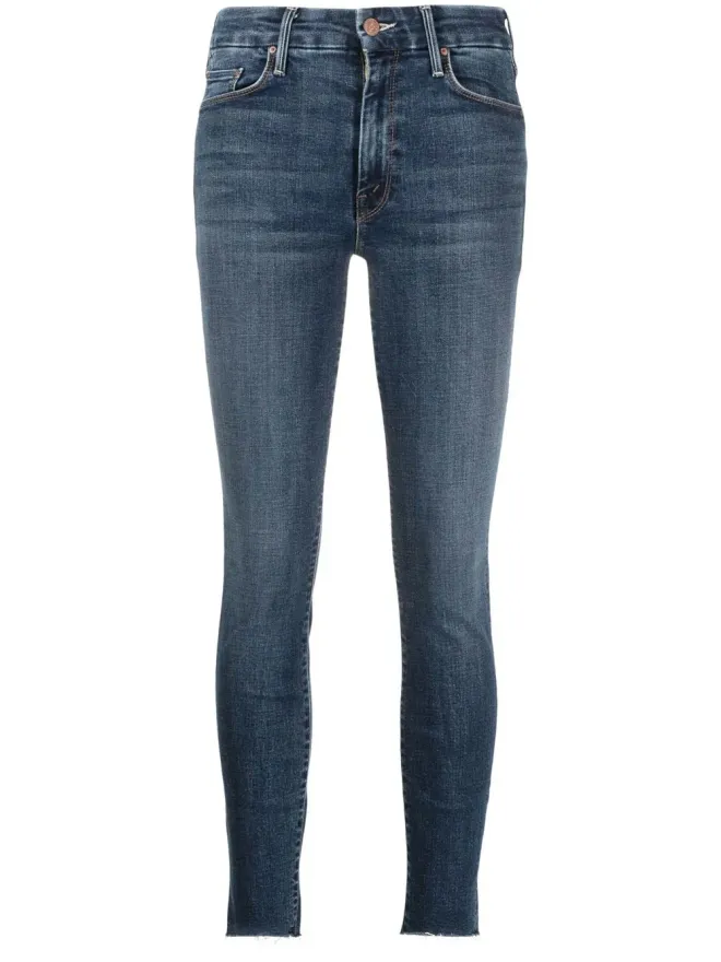 MOTHER MOTHER distressed skinny jeans - Blueの商品画像