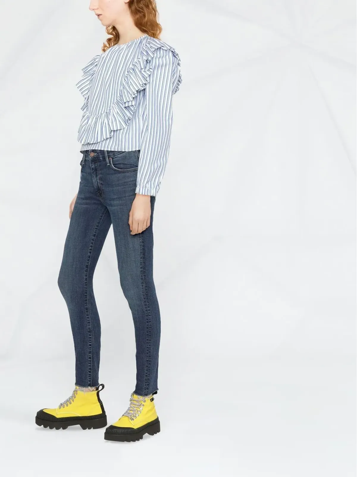 MOTHER distressed skinny jeans - Blue - 画像4