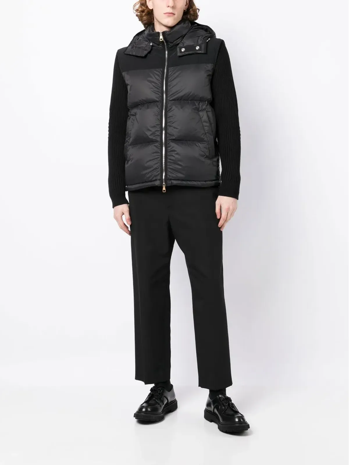 Dunhill ジップアップパディッドコート（ブラック） - 画像2