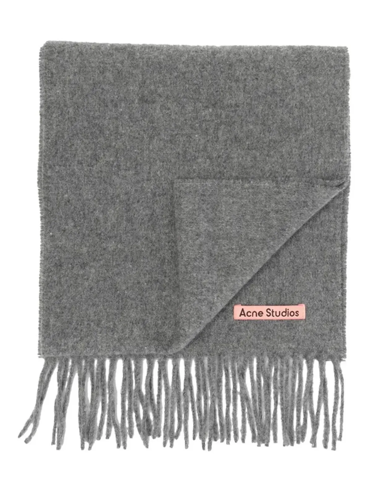 Acne Studios フリンジ付きウールスカーフ - 画像1