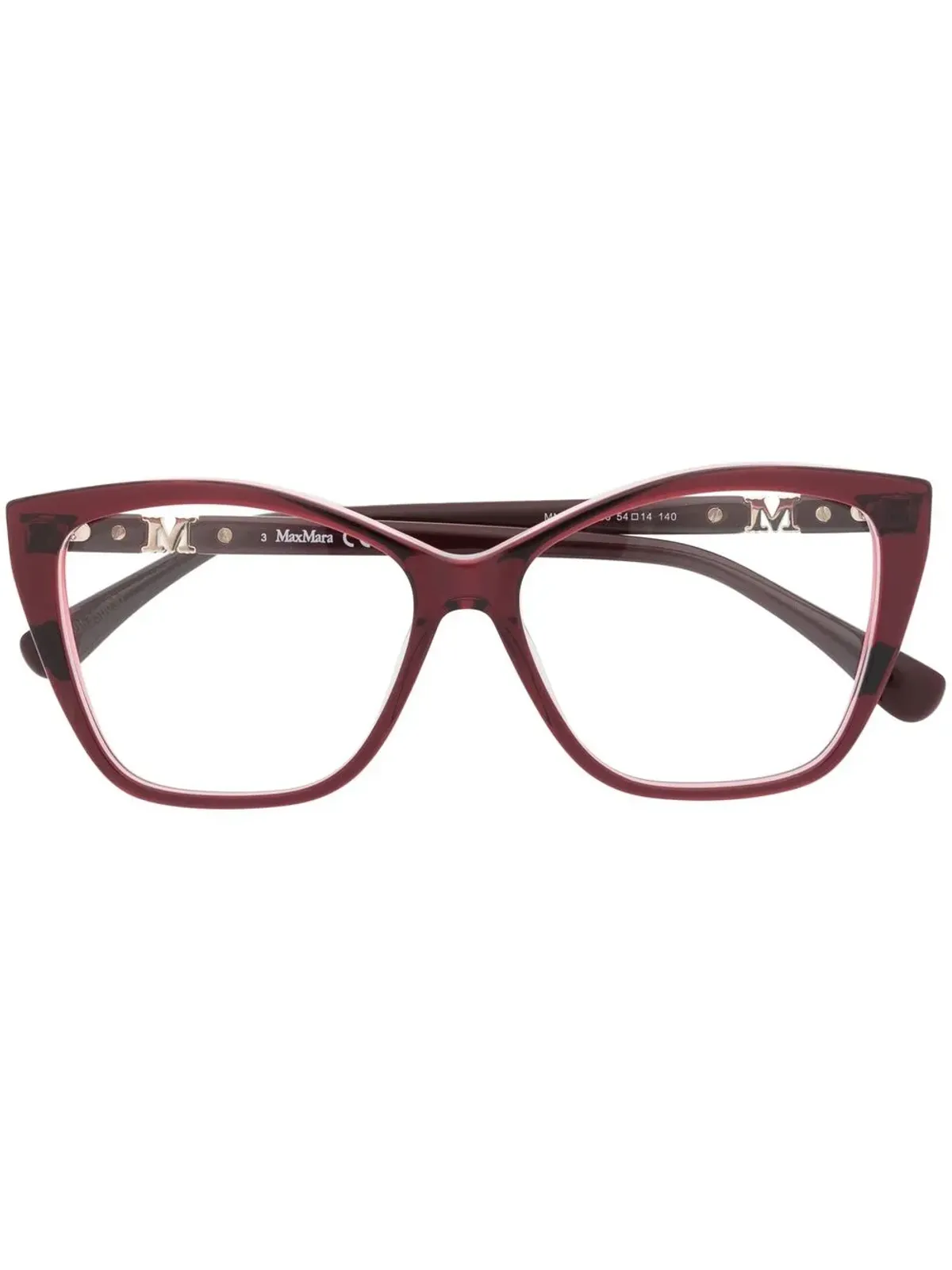 Max Mara Eyewear キャットアイフレーム眼鏡 - レッド - 画像1