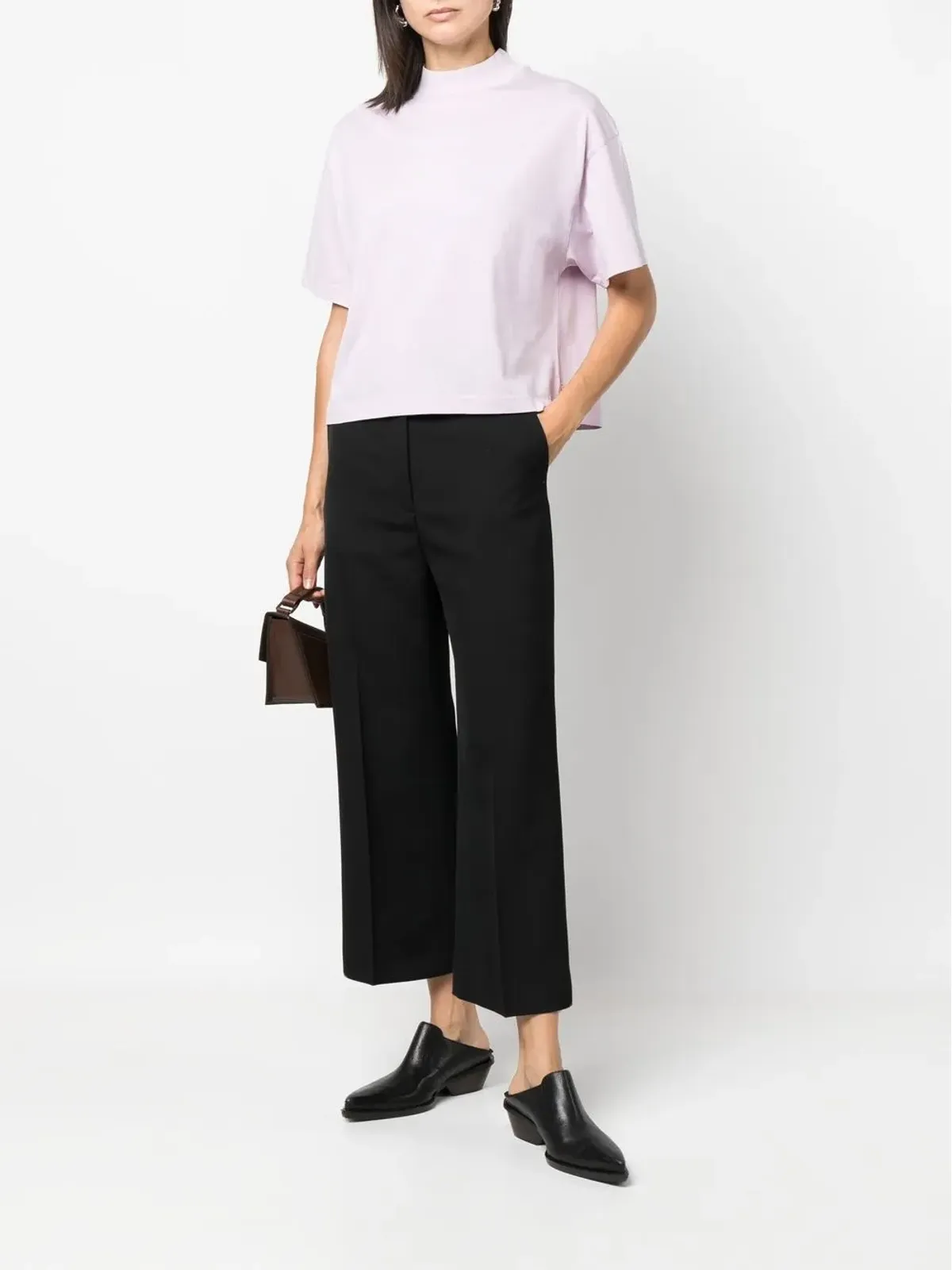 Acne Studios クロップドストレートパンツ - ブラック - 画像2