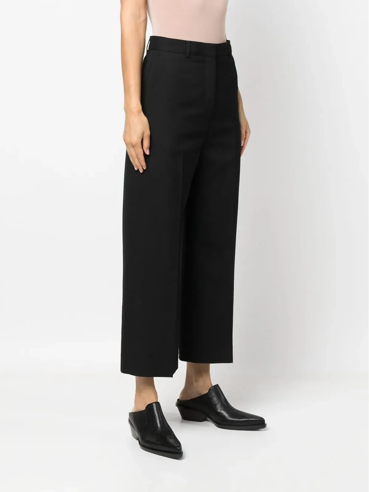 Acne Studios クロップドストレートパンツ - ブラック - 画像3