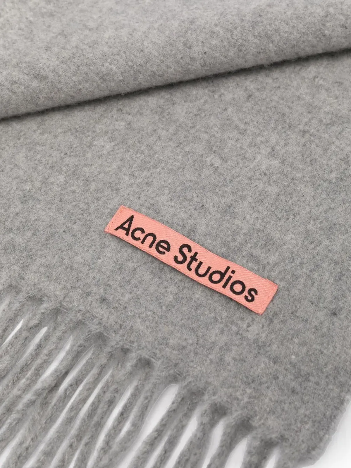 Acne Studios オーバーサイズ フリンジ ウールスカーフ - 画像3