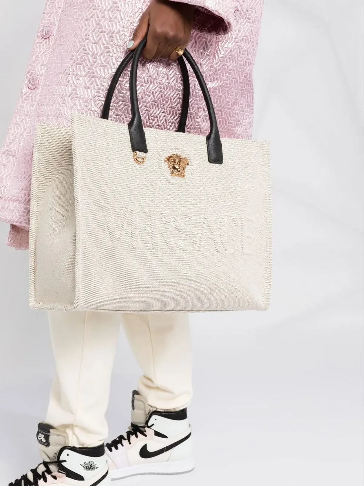 Versace ラ・メドゥーサ キャンバス トートバッグ - 画像3