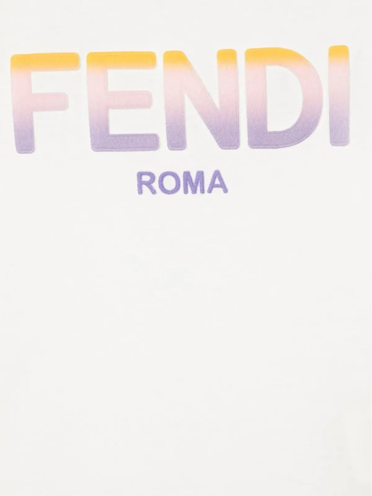 Fendi Kids ロゴプリント コットンTシャツ - ホワイト - 画像3