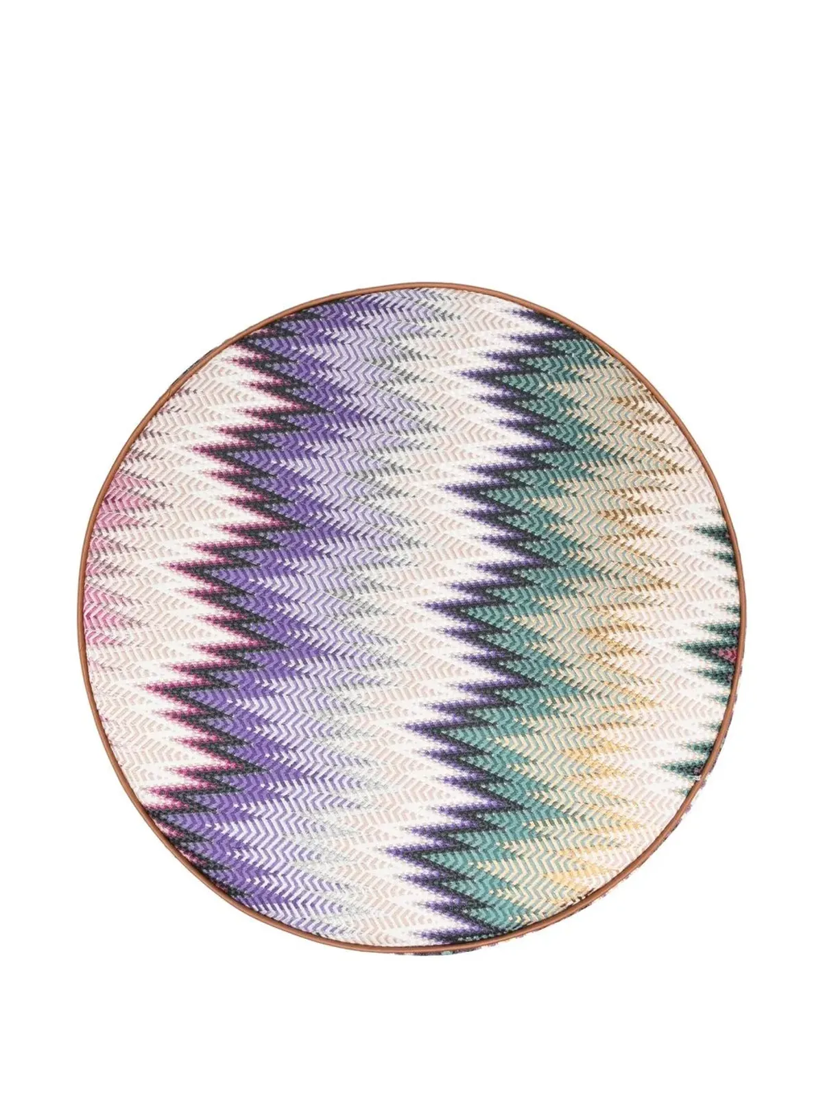 Missoni Home Phrae Cylinder zigzag-knit pouf - Purple - 画像2