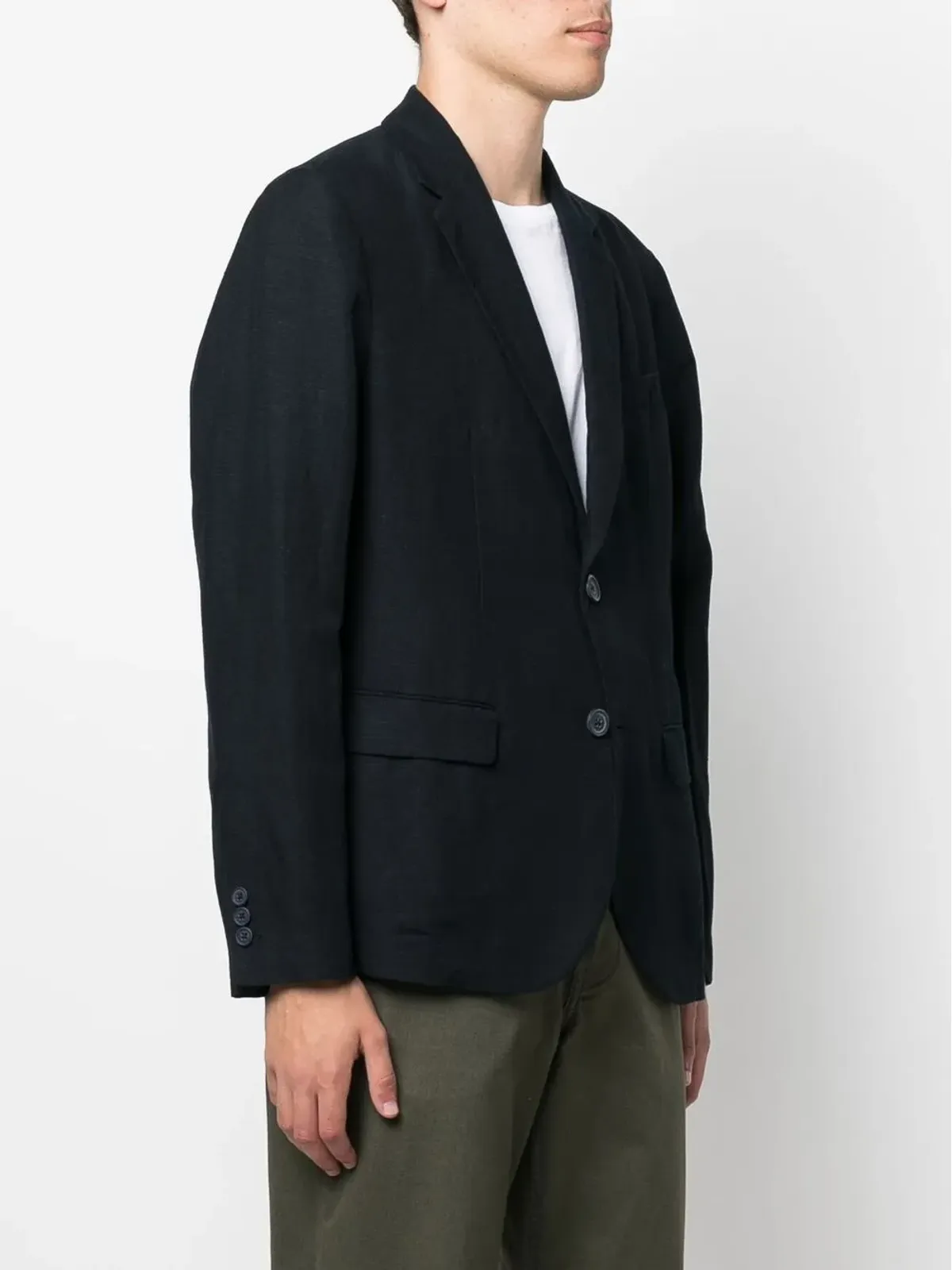 Armani Exchange シングルブレスト ボックスシルエット ブレザー - ブルー - 画像3