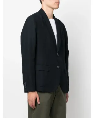 Armani Exchange シングルブレスト ボックスシルエット ブレザー - ブルー - サムネイル3