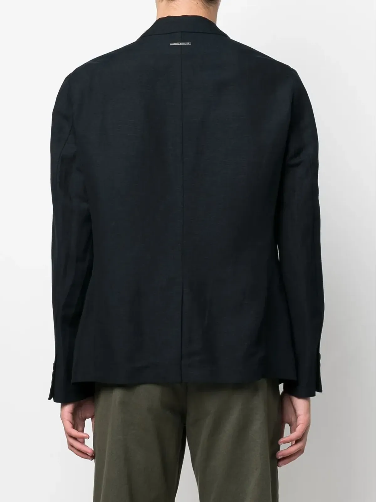 Armani Exchange シングルブレスト ボックスシルエット ブレザー - ブルー - 画像4