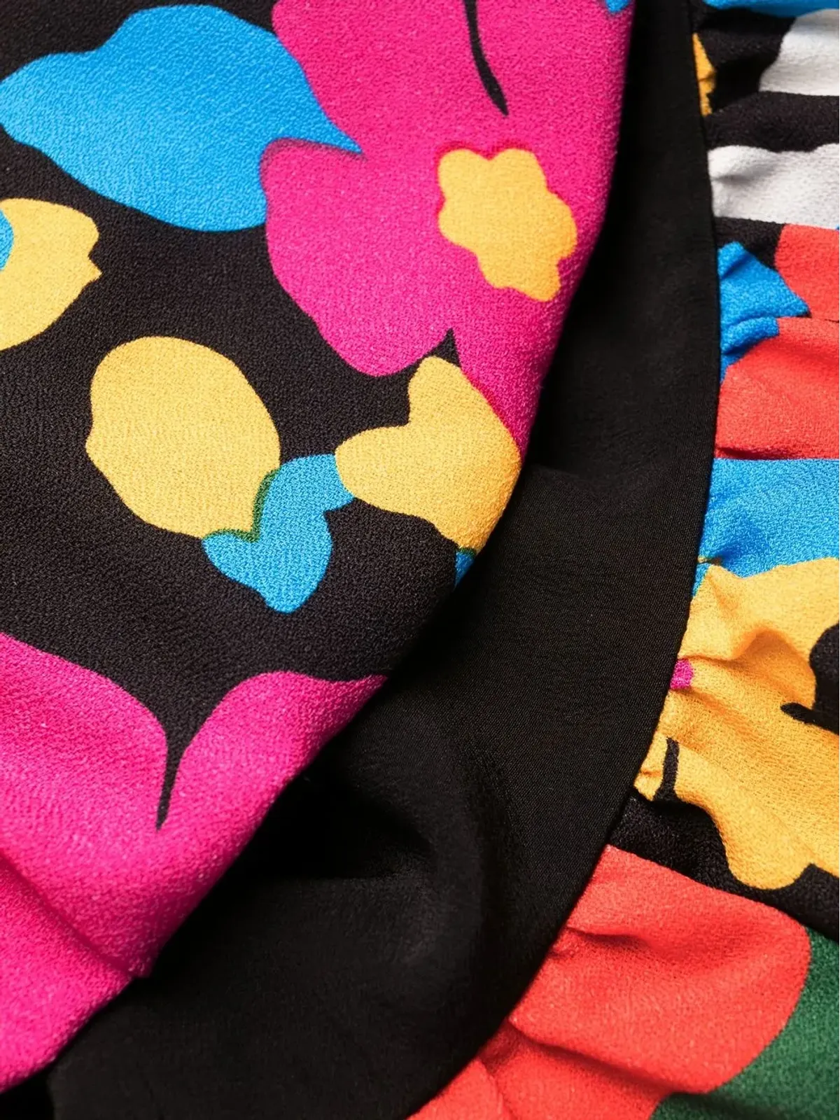 Saint Laurent 花柄プリントのワンショルダー・ミニドレス - 画像5