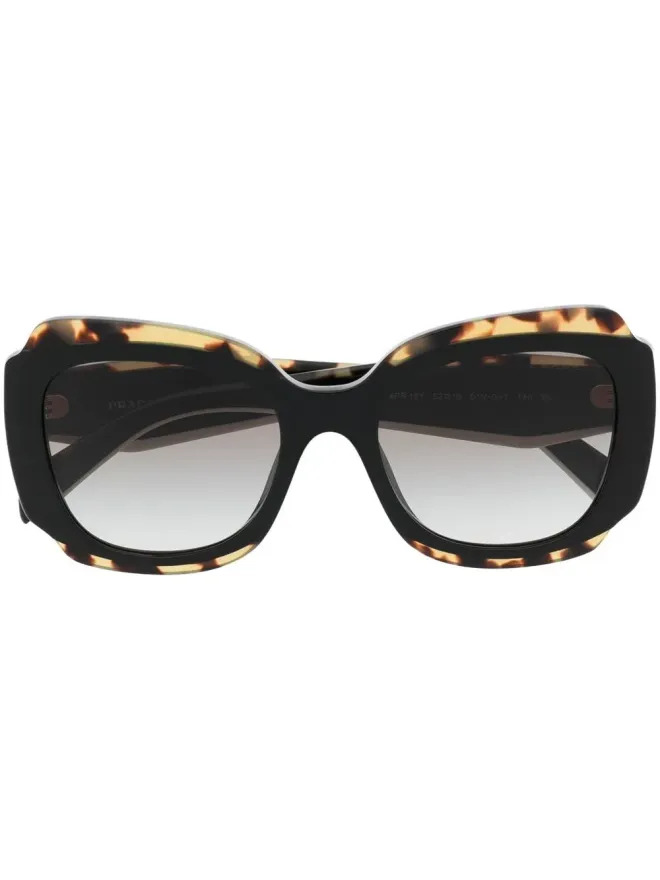 Prada Eyewear Prada Eyewear べっ甲柄風キャットアイサングラスの商品画像