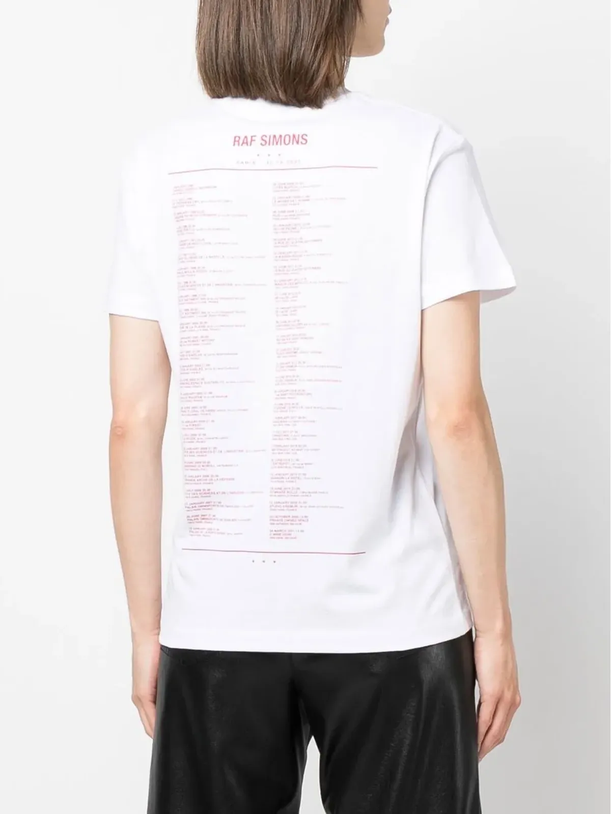 Raf Simons ツアープリント半袖Tシャツ - 画像4