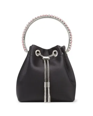 Jimmy Choo ボンボン クリスタル装飾 サテンバッグ - サムネイル1