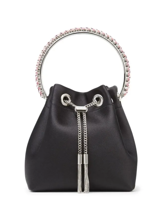 Jimmy Choo Jimmy Choo ボンボン クリスタル装飾 サテンバッグの商品画像