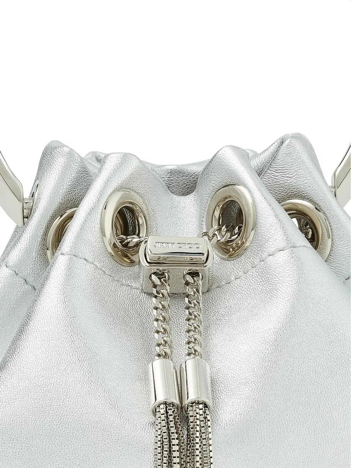 Jimmy Choo ボンボン ミニバケットバッグ - Silver - 画像5