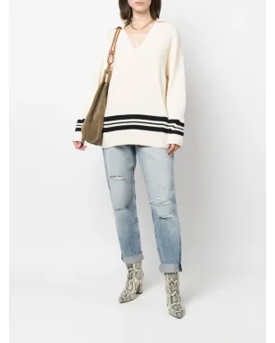 rag & bone ストライプトリムのオーバーサイズジャンパー - サムネイル2