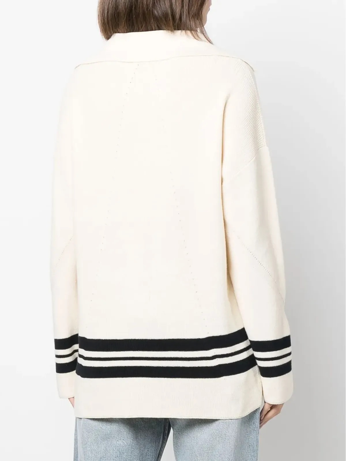 rag & bone ストライプトリムのオーバーサイズジャンパー - 画像4