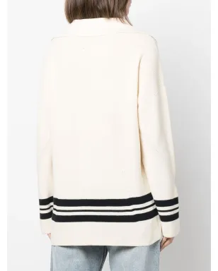 rag & bone ストライプトリムのオーバーサイズジャンパー - サムネイル4