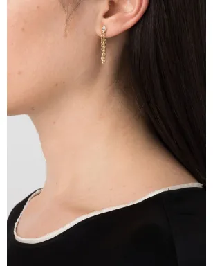 Anita Ko 18Kイエローゴールド カブンリンク ダイヤモンド ループ ピアス - サムネイル2