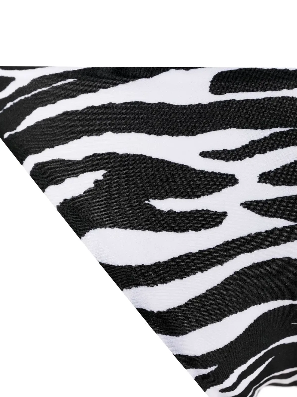 The Attico zebra-print asymmetric bikini - Black - 画像4