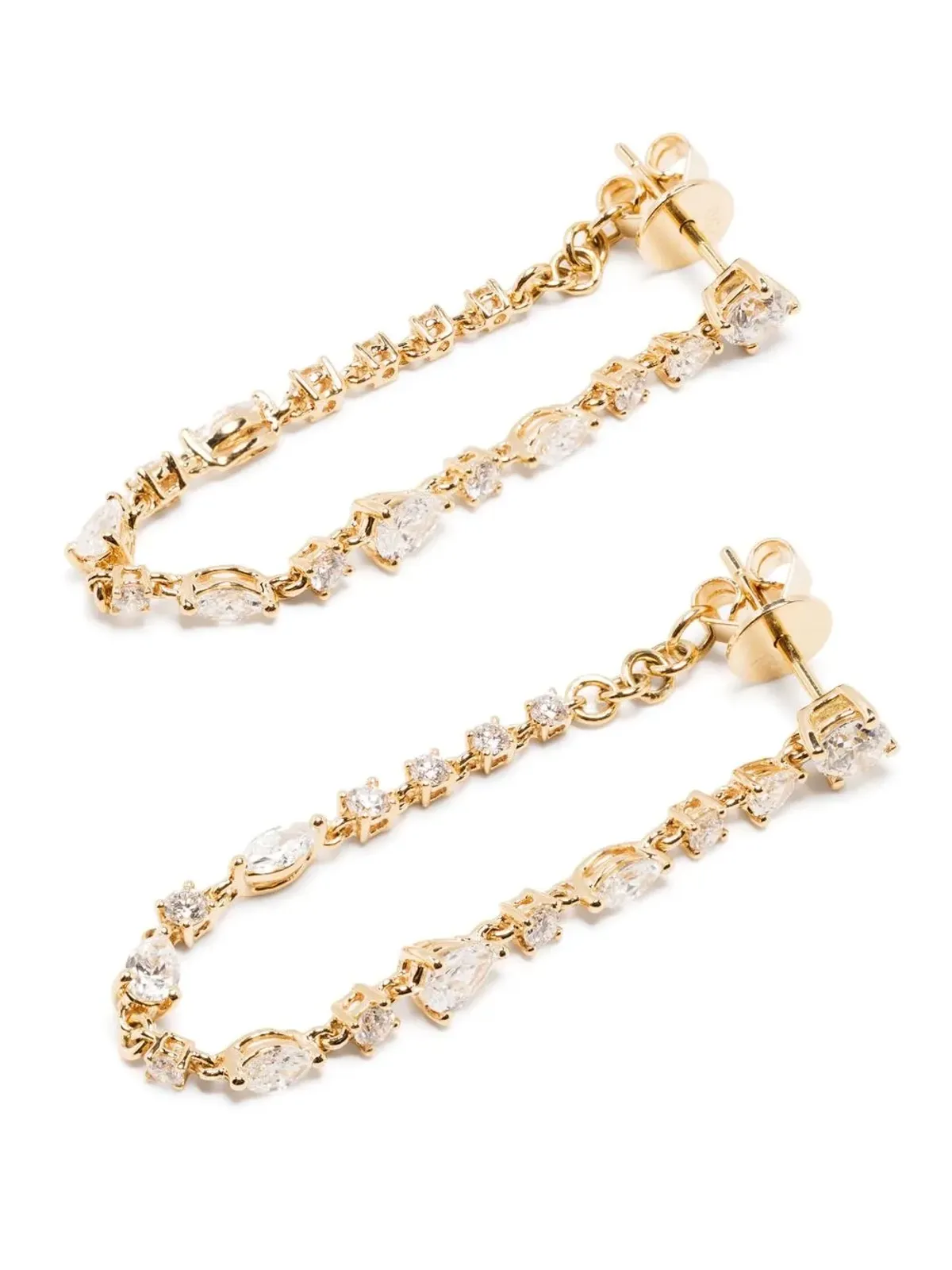 Anita Ko 18K イエローゴールド ダイヤモンド ループイヤリング - 画像3