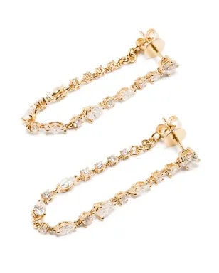 Anita Ko 18K イエローゴールド ダイヤモンド ループイヤリング - サムネイル3