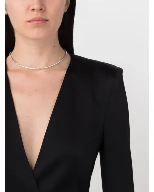 Anita Ko 18Kホワイトゴールド バゲットダイヤモンド チョーカーネックレス - シルバー - サムネイル2