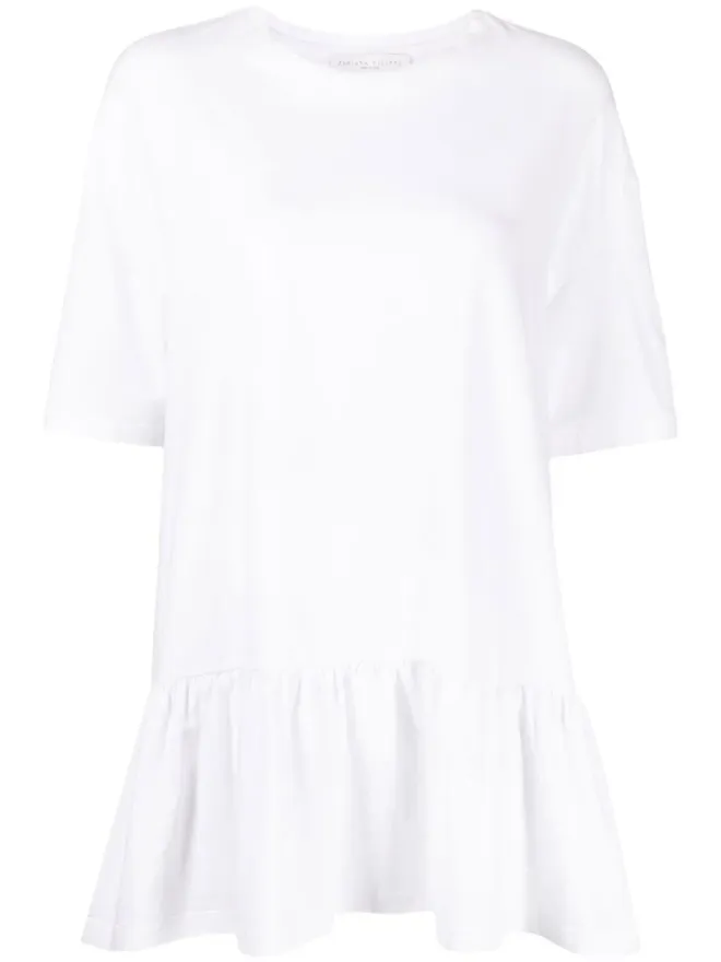 Fabiana Filippi Fabiana Filippi 綿麻混紡のペプラムTシャツの商品画像