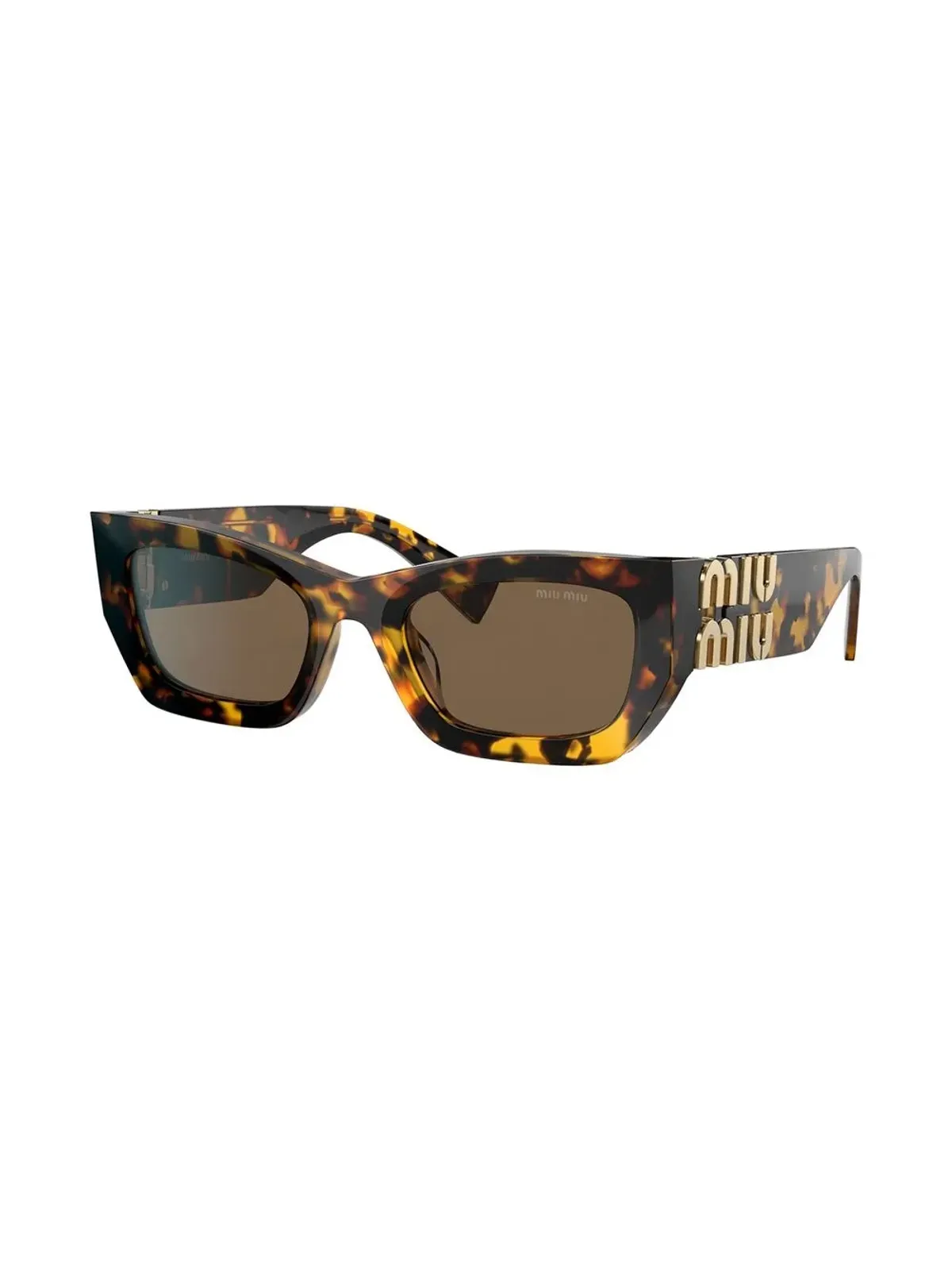 Miu Miu Eyewear べっこう柄 矩形フレーム サングラス - ブラウン - 画像2