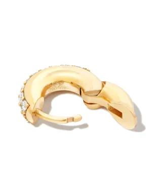 Spinelli Kilcollin 18K イエローゴールド パヴェ ダイヤモンド ハグイヤー フープ ピアス - サムネイル2