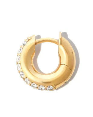 Spinelli Kilcollin 18K イエローゴールド パヴェ ダイヤモンド ハグイヤー フープ ピアス - サムネイル3
