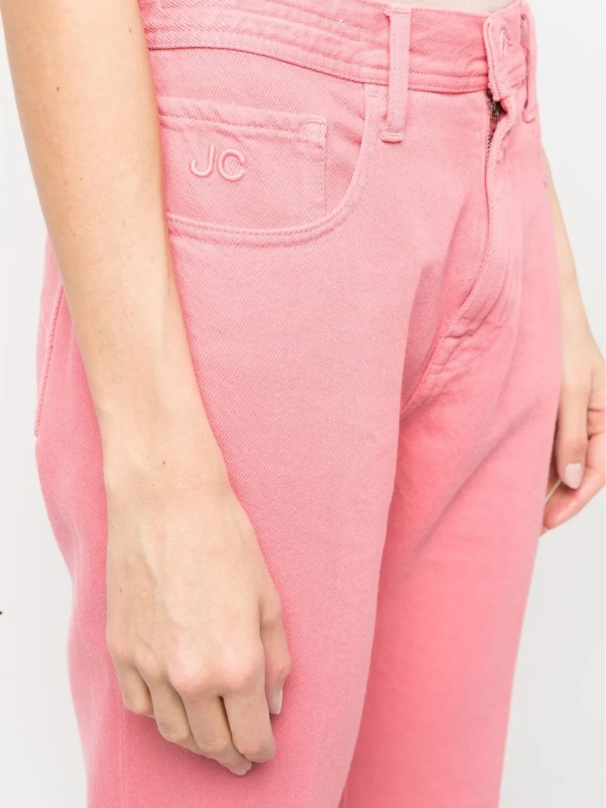 Jacob Cohën Kate Crop フリンジヘム ジーンズ - 画像5