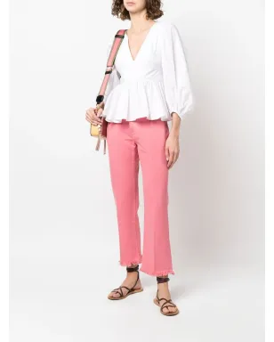 Jacob Cohën Kate Crop フリンジヘム ジーンズ - サムネイル2