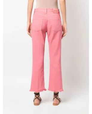 Jacob Cohën Kate Crop フリンジヘム ジーンズ - サムネイル4