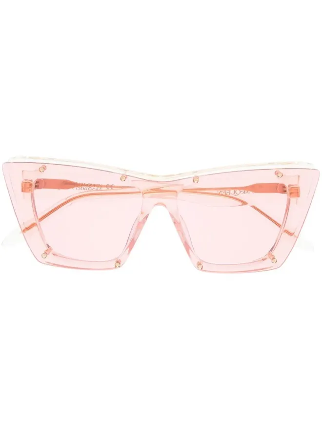 Alexander McQueen Eyewear Alexander McQueen Eyewear キャットアイフレーム サングラス - イエローの商品画像