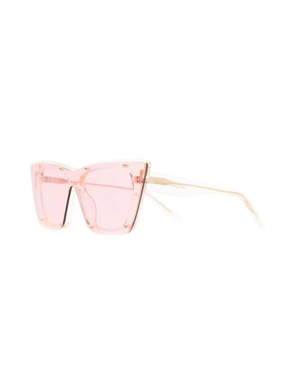 Alexander McQueen Eyewear キャットアイフレーム サングラス - イエロー - 画像2