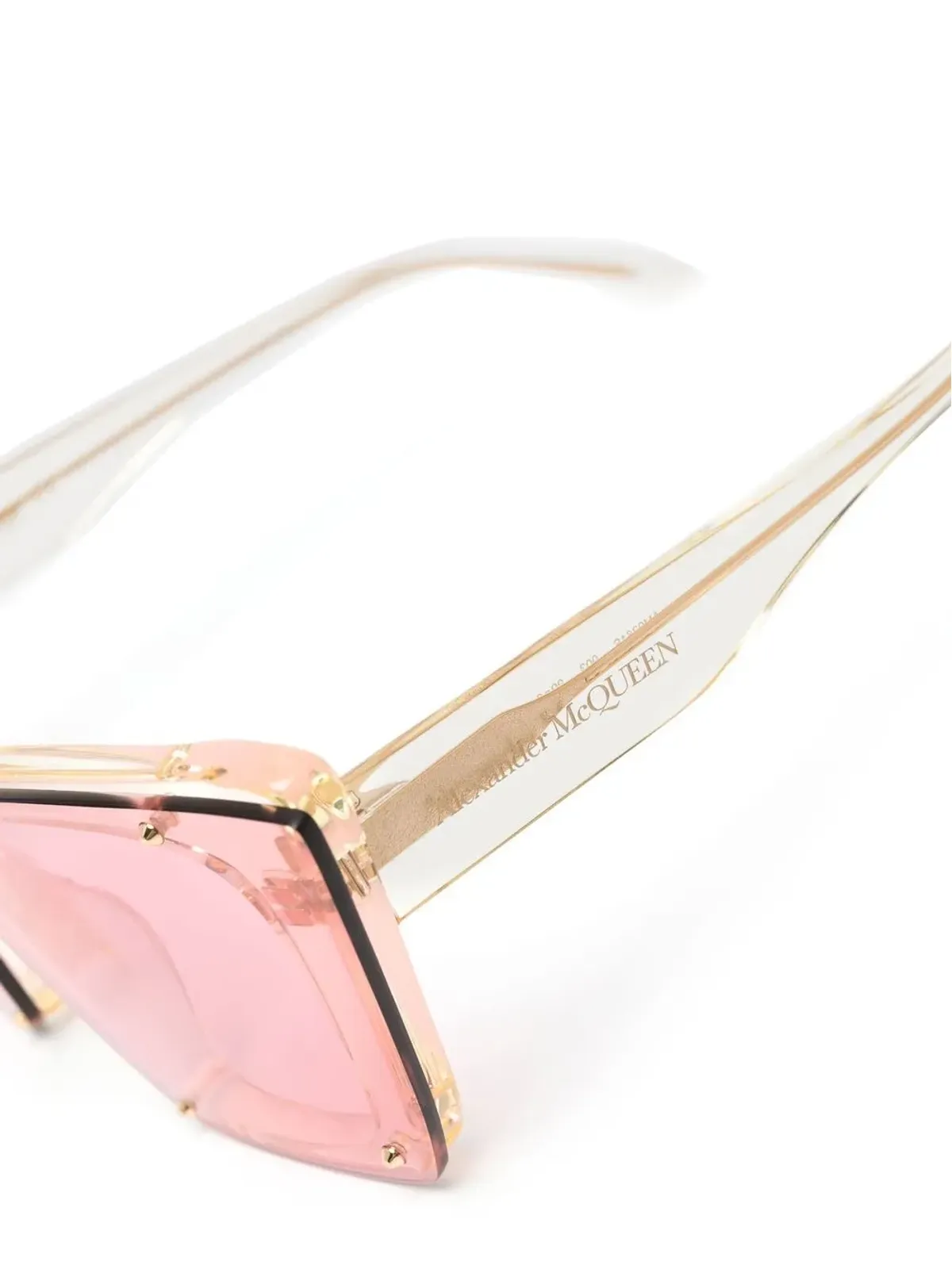 Alexander McQueen Eyewear キャットアイフレーム サングラス - イエロー - 画像3