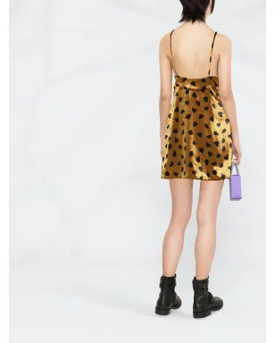 Saint Laurent ハートプリントドレス - サムネイル4