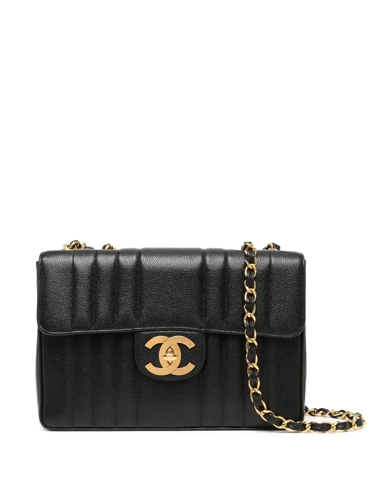 CHANEL Pre-Owned 1995 Mademoiselle Classic Flap Jumbo shoulder bag - Black - 画像1