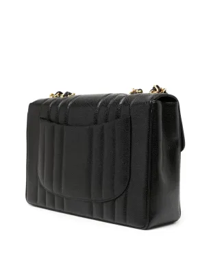 CHANEL Pre-Owned 1995 Mademoiselle Classic Flap Jumbo shoulder bag - Black - サムネイル3