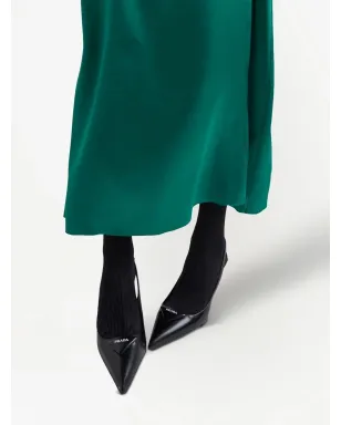 Prada ロゴプレート付きスリングバックパンプス - ブラック - サムネイル5